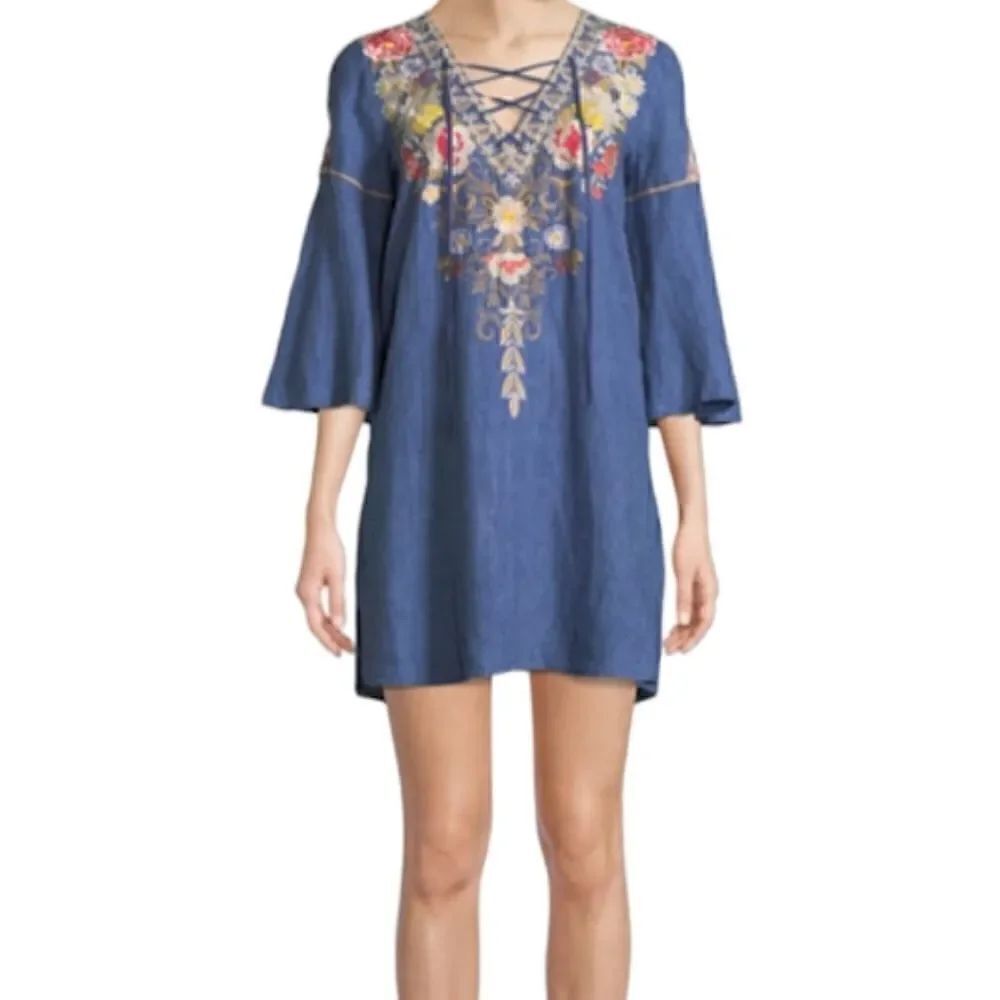 EC JOHNNY WAS WORKSHOP KITTY LACE-UP SWING DRESS SZ. XS